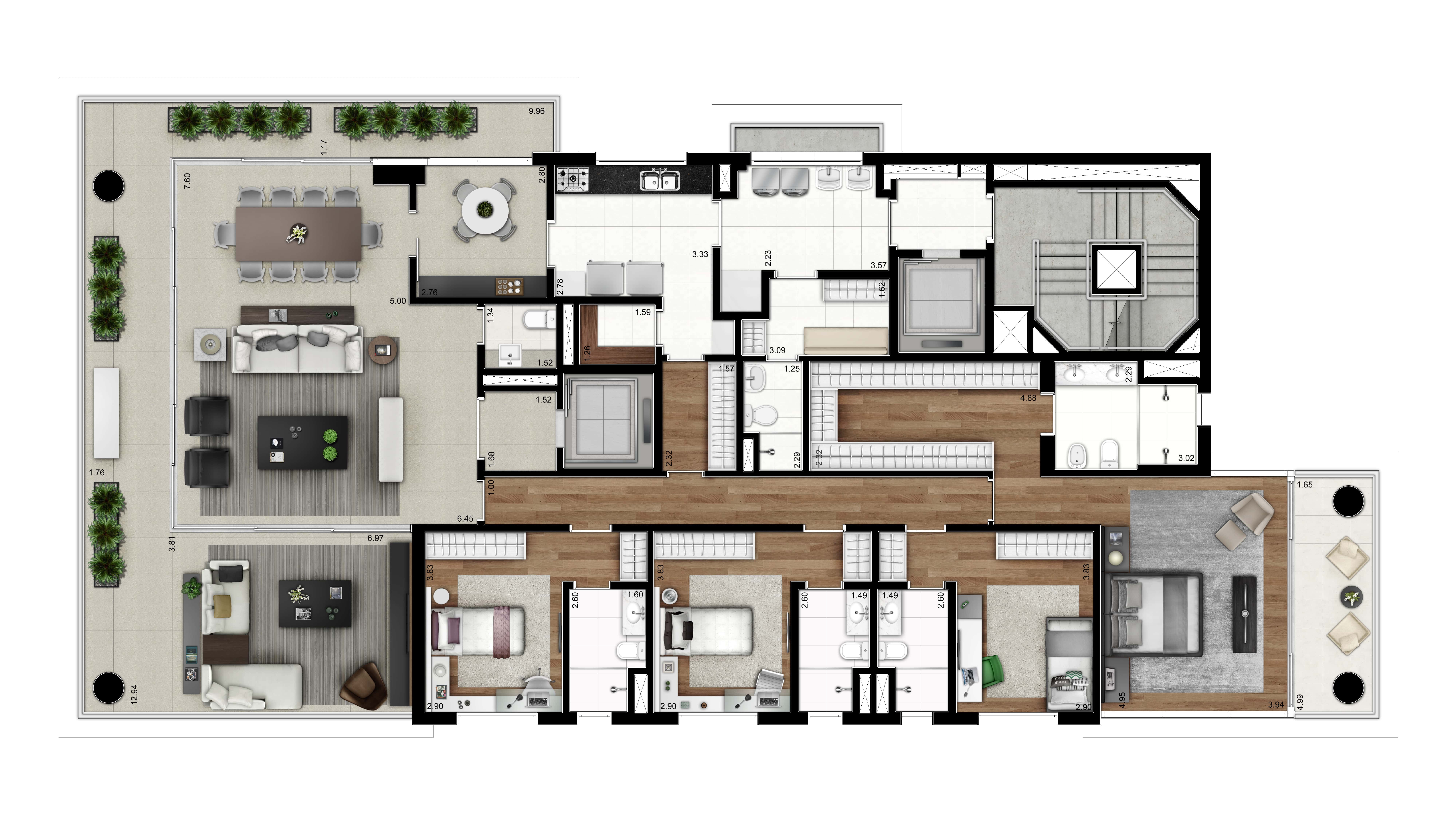 Apartamento à venda com 294m², 4 quartos com vaga - 17
