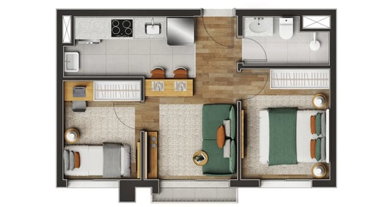 Apartamento à venda com 36m², 2 quartos sem vaga - 15