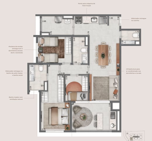 Apartamento à venda com 89m², 3 quartos com vaga - 15