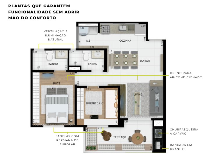Apartamento à venda com 86m², 2 quartos com vaga - 6