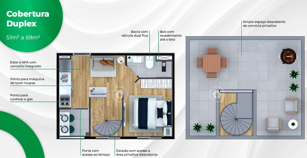 Apartamento à venda com 69m², 1 quarto sem vaga - 18
