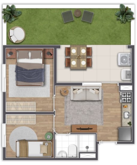 Apartamento à venda com 48m², 2 quartos sem vaga - 17