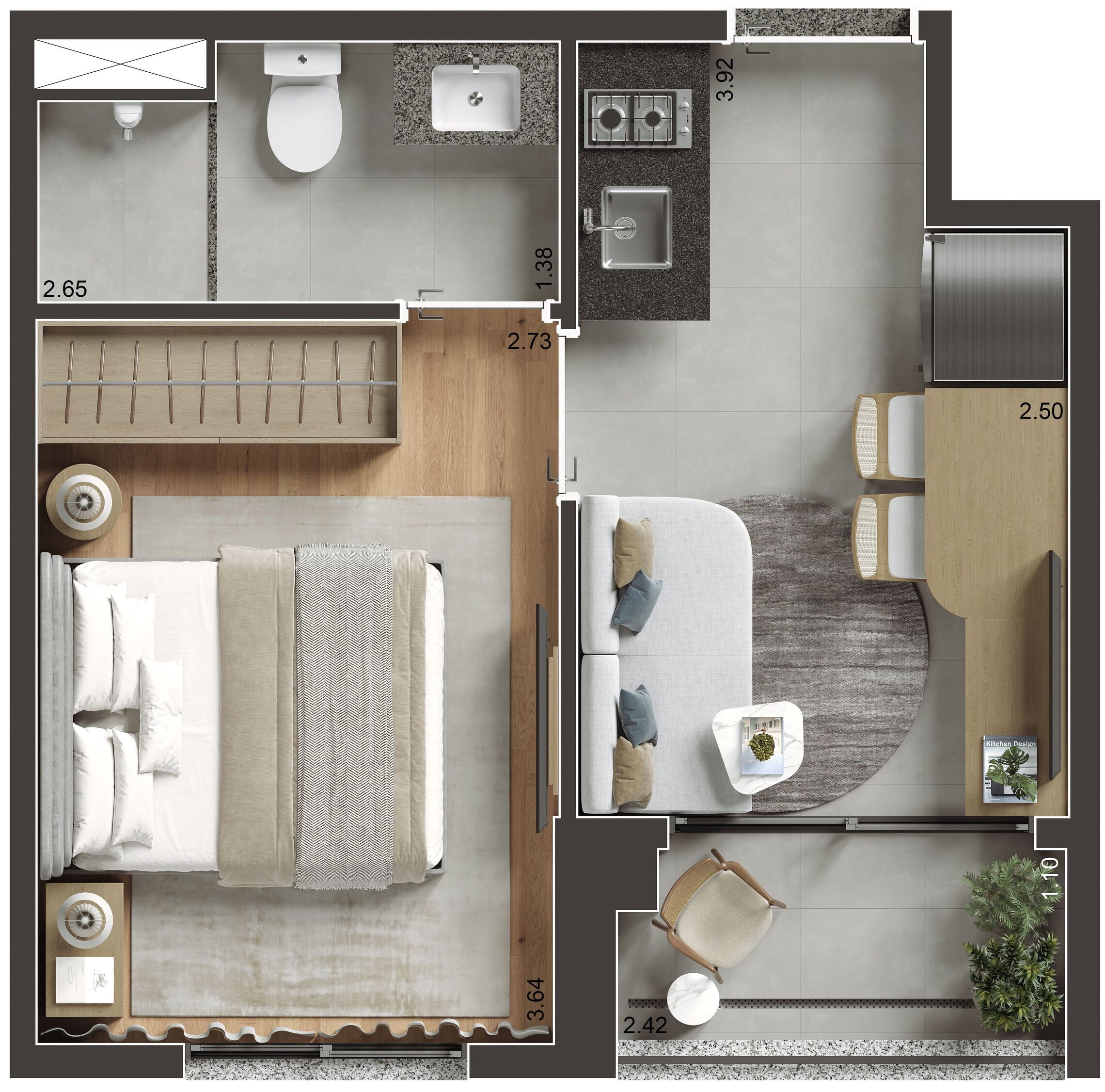 Apartamento à venda com 26m², 1 quarto sem vaga - 9