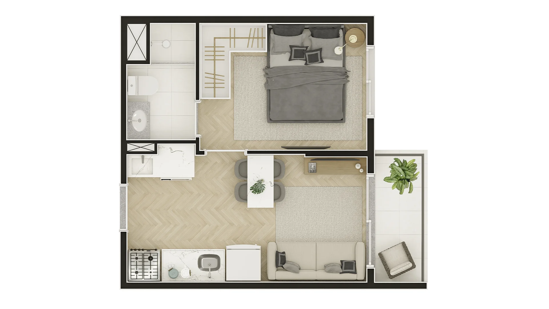 Apartamento à venda com 27m², 1 quarto sem vaga - 18