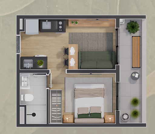 Apartamento à venda com 30m², 1 quarto sem vaga - 25