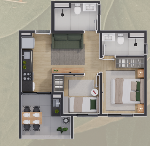 Apartamento à venda com 41m², 2 quartos sem vaga - 25