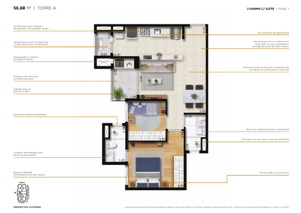 Apartamento à venda com 56m², 2 quartos com vaga - 37