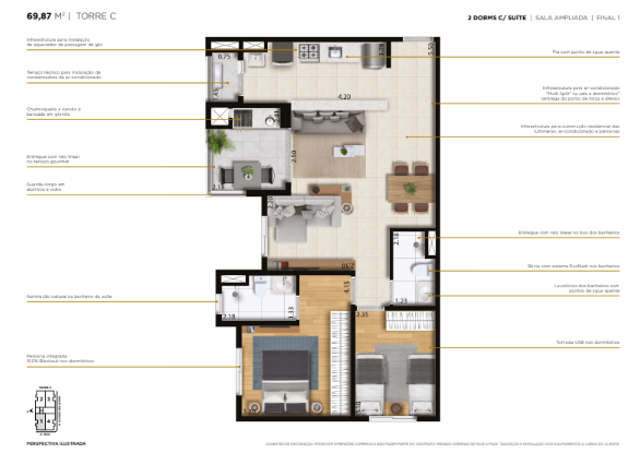 Apartamento à venda com 69m², 3 quartos com vaga - 38