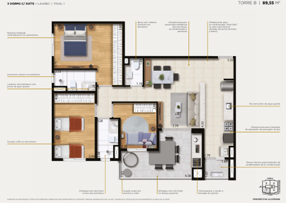 Apartamento à venda com 89m², 3 quartos com vaga - 37
