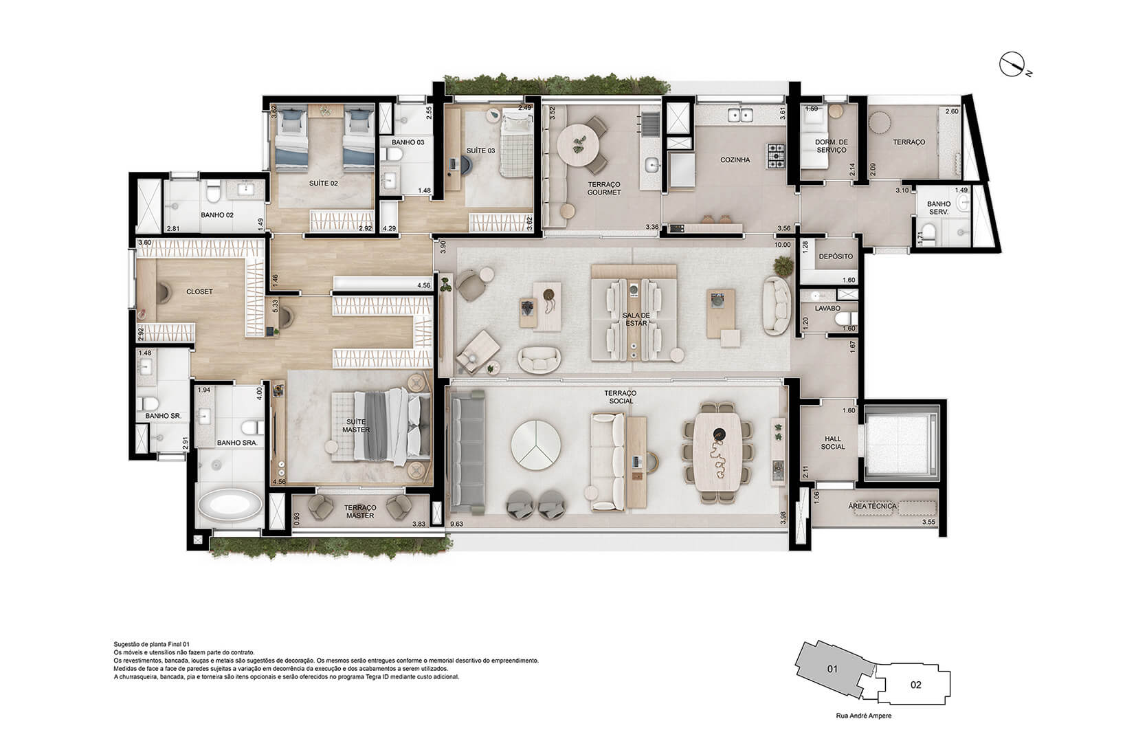 Apartamento à venda com 262m², 3 quartos com vaga - 11