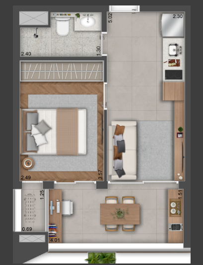 Apartamento à venda com 38m², 1 quarto sem vaga - 31
