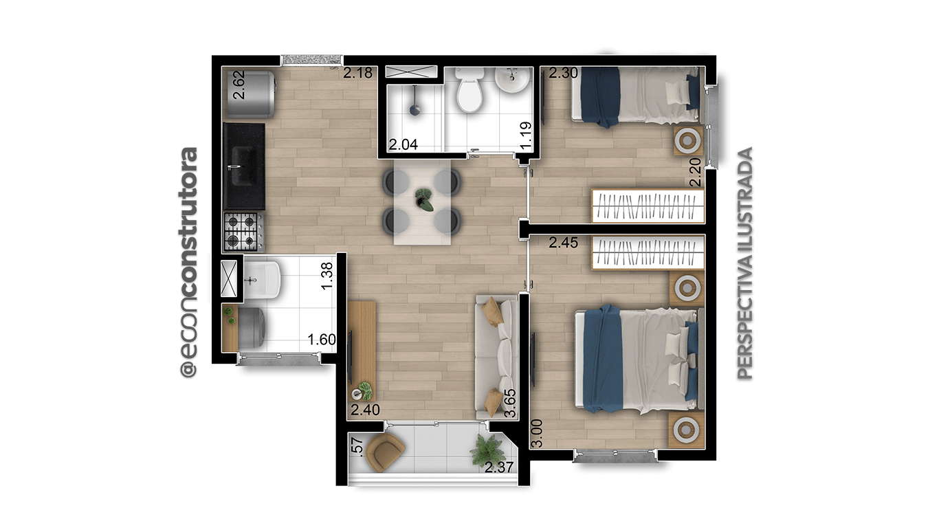 Apartamento à venda com 37m², 2 quartos com vaga - 16