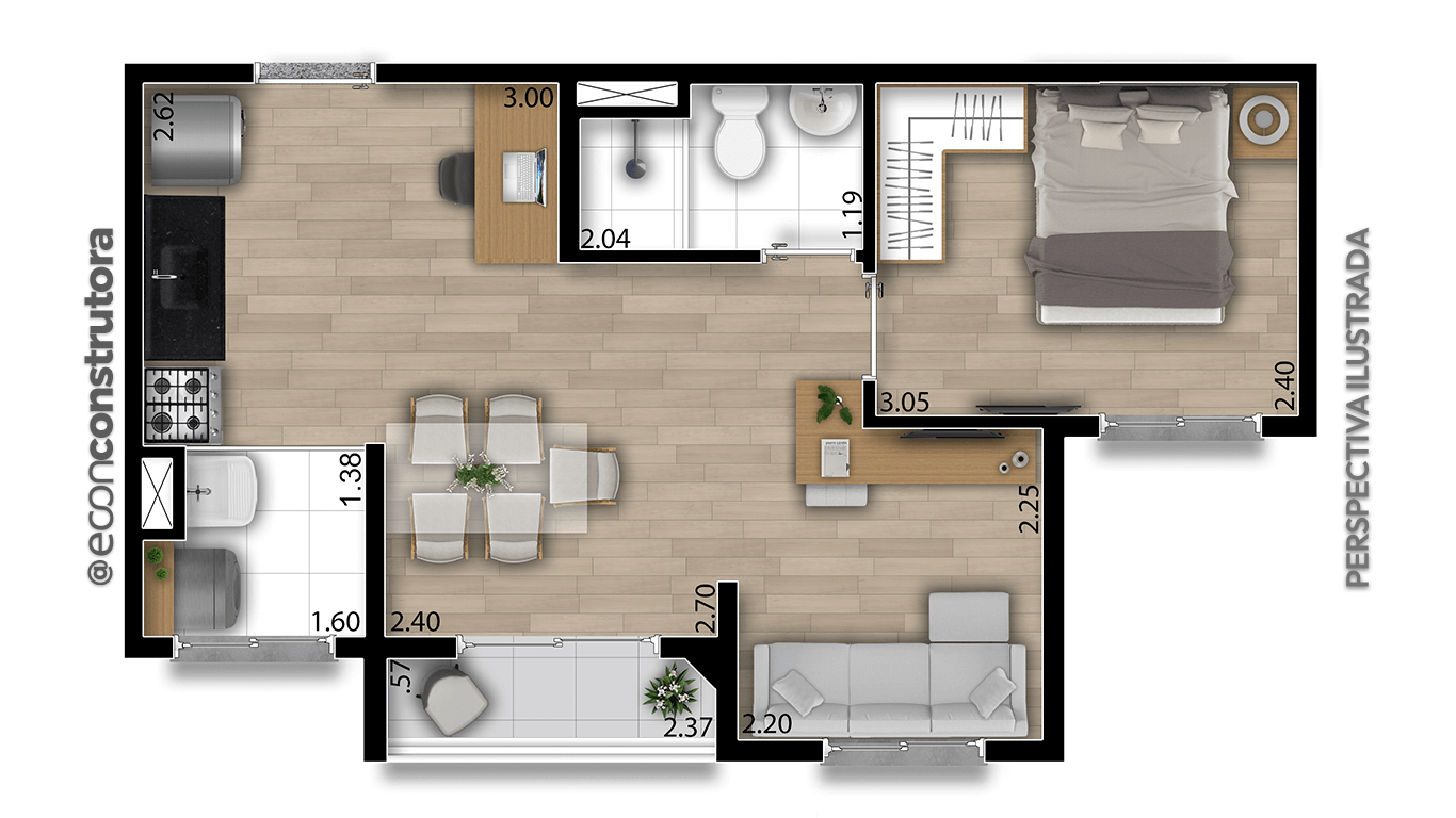 Apartamento à venda com 37m², 1 quarto sem vaga - 16