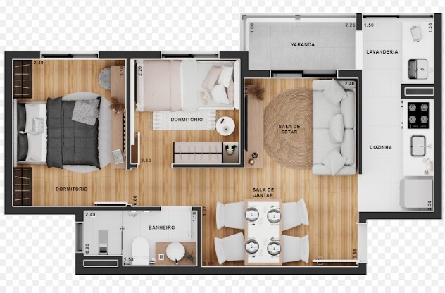 Apartamento à venda com 42m², 2 quartos sem vaga - 20