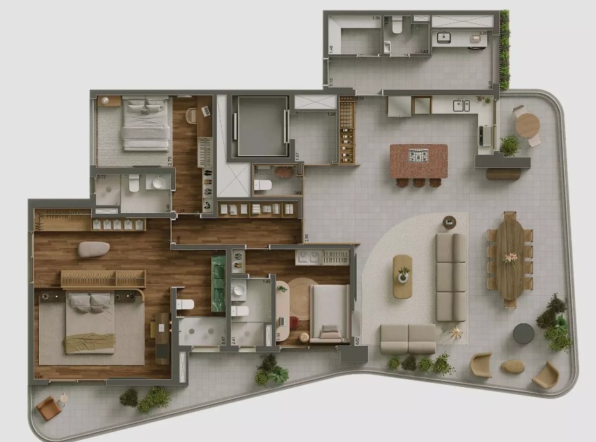 Apartamento à venda com 226m², 3 quartos com vaga - 30