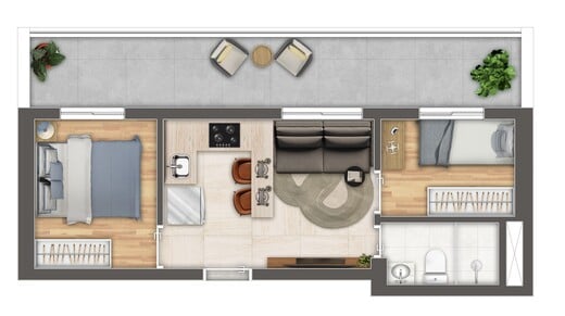 Apartamento à venda com 45m², 2 quartos sem vaga - 28