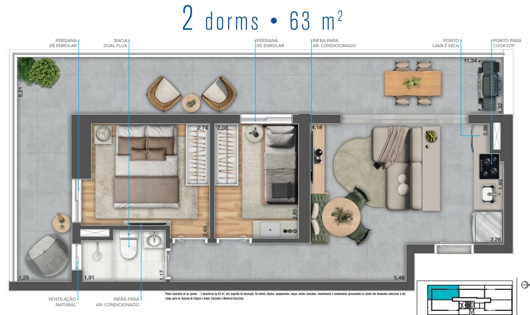Apartamento à venda com 65m², 2 quartos com vaga - 28