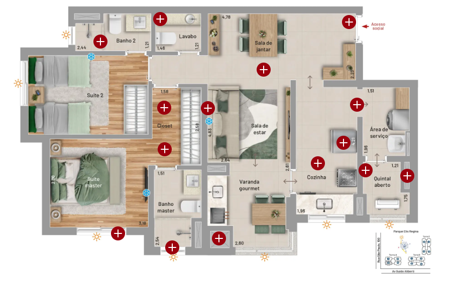 Apartamento à venda com 89m², 2 quartos com vaga - 26