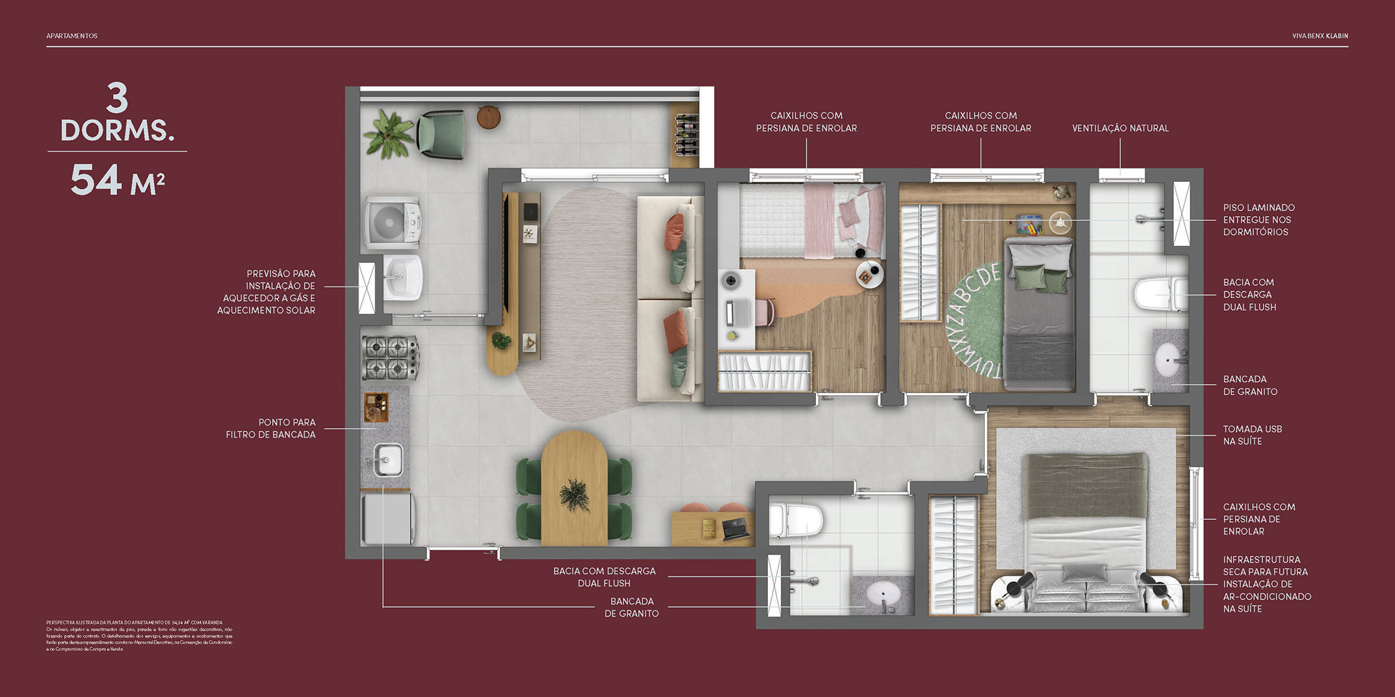 Apartamento à venda com 54m², 3 quartos com vaga - 20