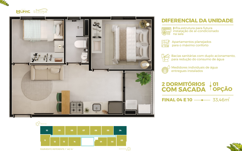 Apartamento à venda com 33m², 2 quartos sem vaga - 28