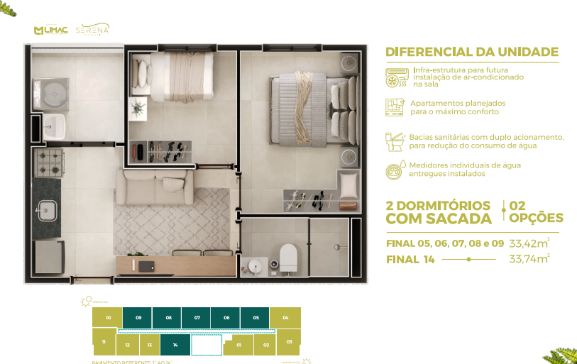 Apartamento à venda com 33m², 2 quartos sem vaga - 29