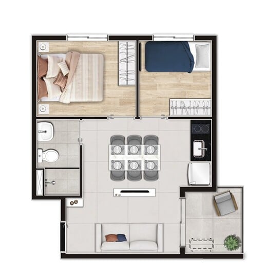 Apartamento à venda com 33m², 2 quartos com vaga - 16