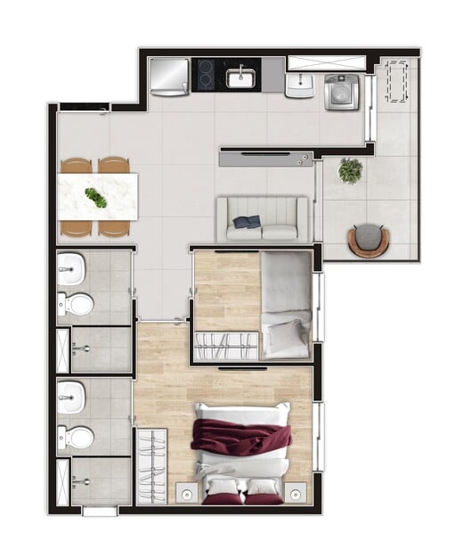 Apartamento à venda com 40m², 2 quartos com vaga - 16