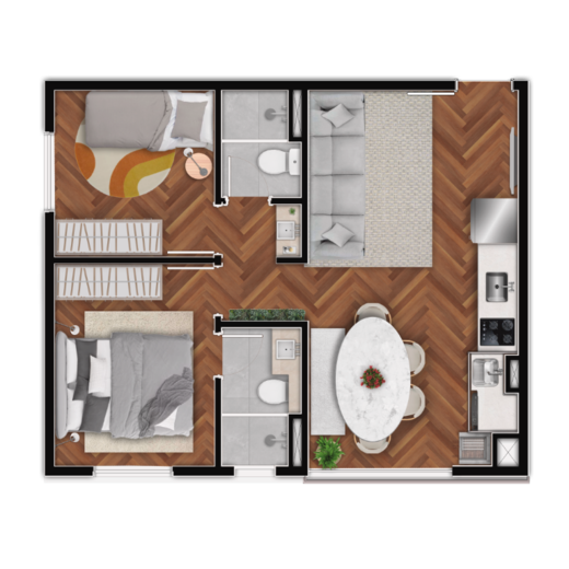 Apartamento à venda com 44m², 2 quartos sem vaga - 17
