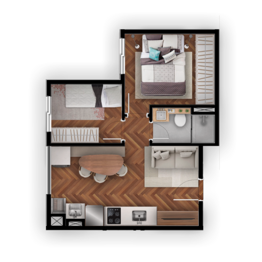 Apartamento à venda com 33m², 2 quartos sem vaga - 17