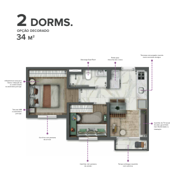 Apartamento à venda com 34m², 2 quartos sem vaga - 28