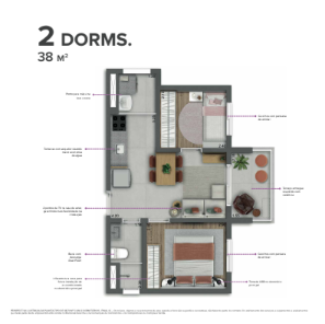 Apartamento à venda com 39m², 2 quartos sem vaga - 28