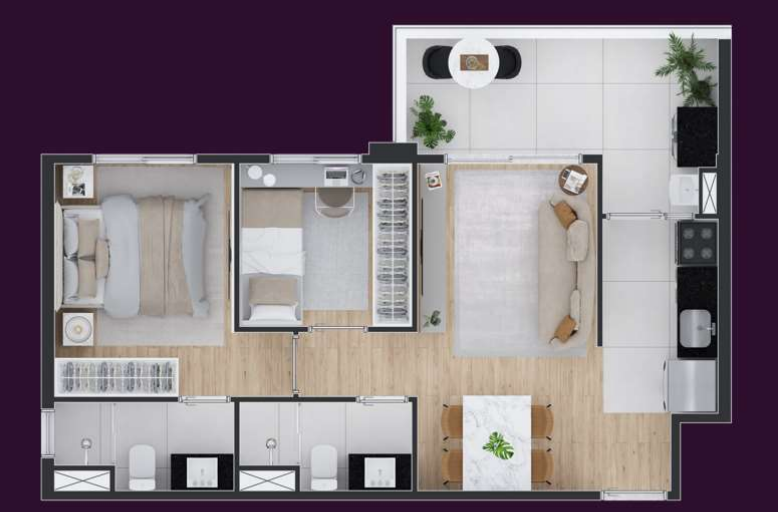 Apartamento à venda com 51m², 2 quartos com vaga - 22