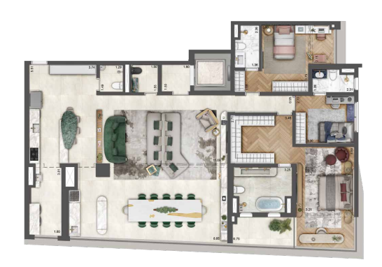 Apartamento à venda com 199m², 4 quartos com vaga - 20