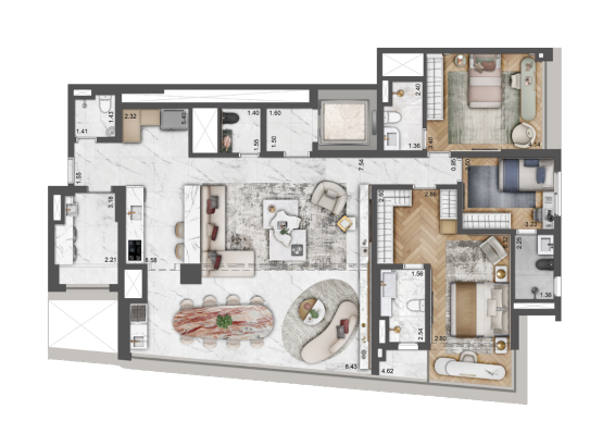 Apartamento à venda com 162m², 4 quartos com vaga - 20