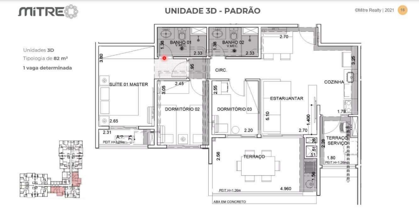 Apartamento à venda com 82m², 3 quartos com vaga - 16