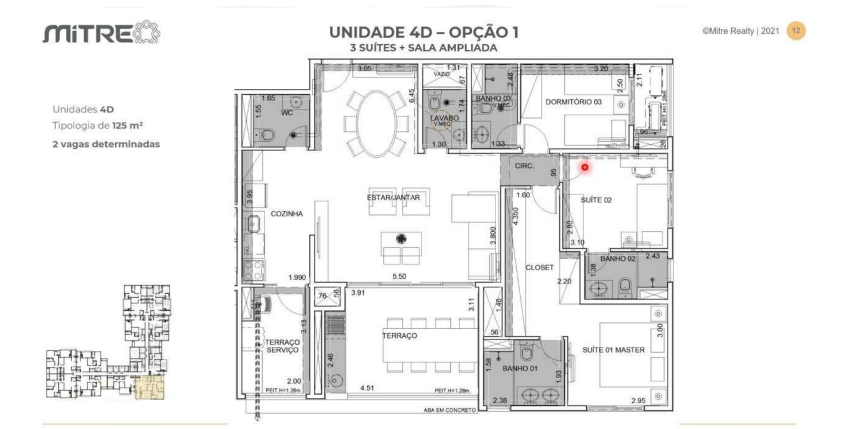 Apartamento à venda com 125m², 3 quartos com vaga - 16