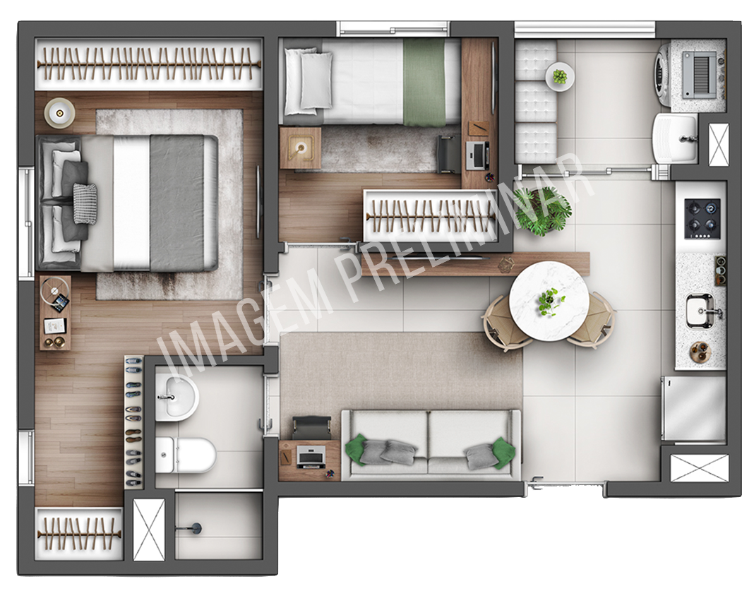 Apartamento à venda com 38m², 2 quartos com vaga - 30