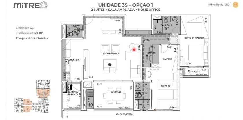 Apartamento à venda com 109m², 2 quartos com vaga - 16