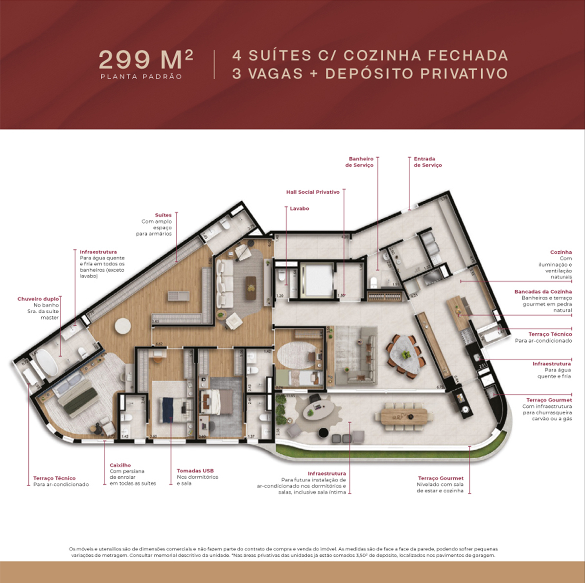 Apartamento à venda com 299m², 4 quartos com vaga - 20