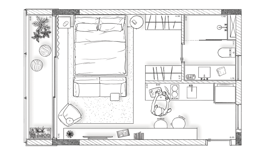 Studio à venda com 36m², 0 quartos com vaga - 15