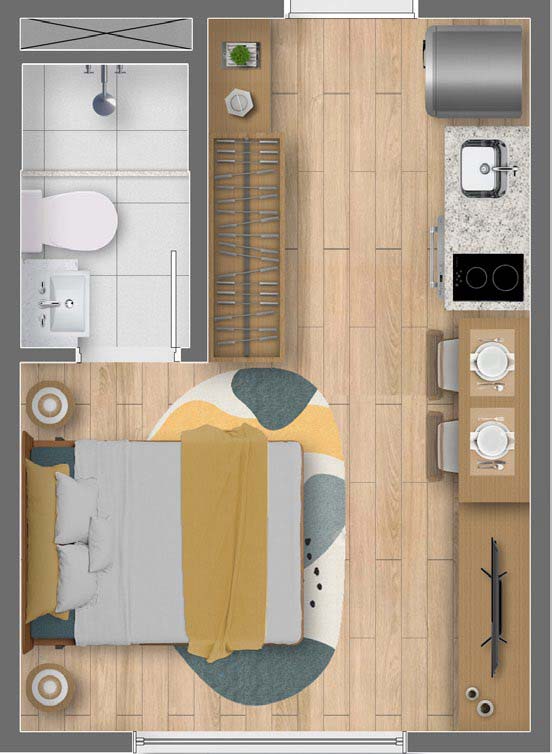 Apartamento à venda com 17m², 0 quartos sem vaga - 23