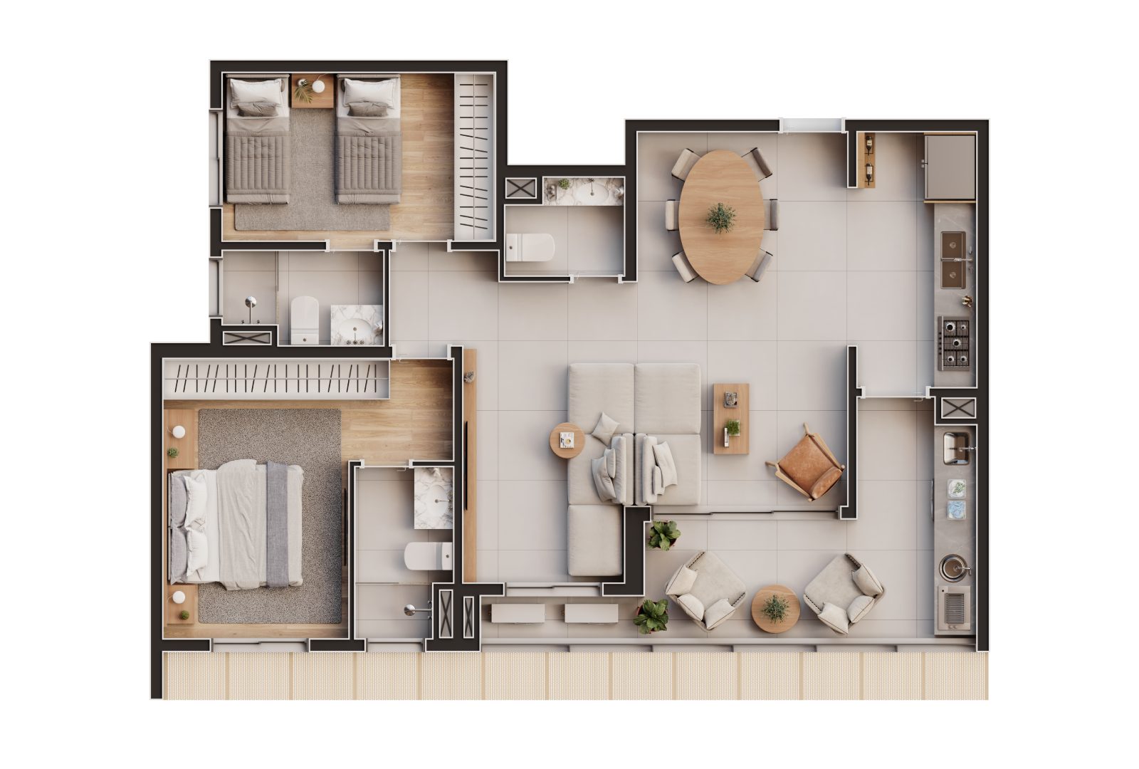 Apartamento à venda com 90m², 2 quartos com vaga - 20