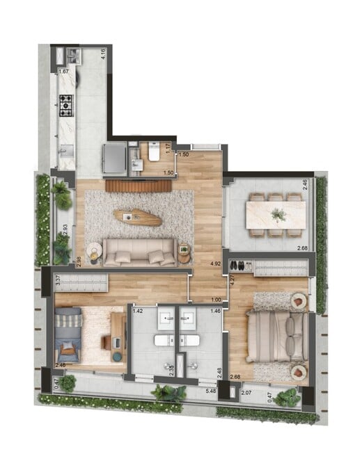 Apartamento à venda com 89m², 2 quartos com vaga - 19