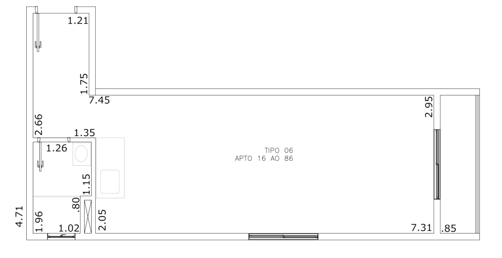 Studio à venda com 33m², 0 quartos sem vaga - 23