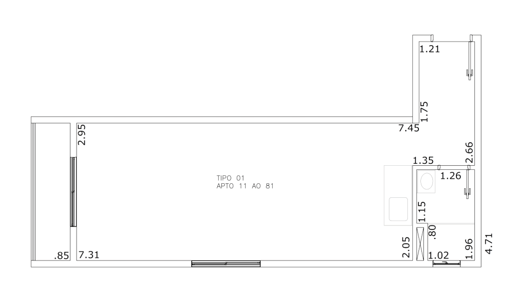 Studio à venda com 30m², 0 quartos sem vaga - 23