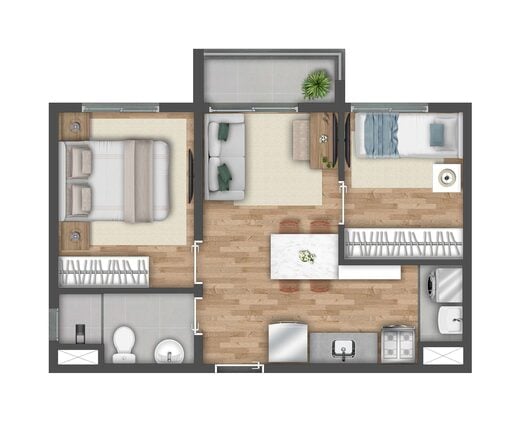 Apartamento à venda com 37m², 2 quartos sem vaga - 20