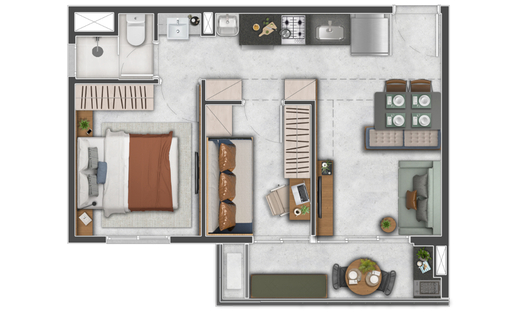 Apartamento à venda com 37m², 2 quartos sem vaga - 36