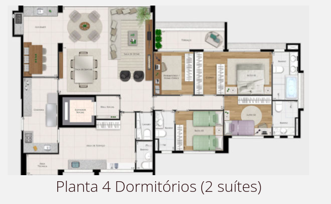 Apartamento à venda com 153m², 4 quartos com vaga - 14