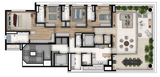 Apartamento à venda com 238m², 4 quartos com vaga - 22