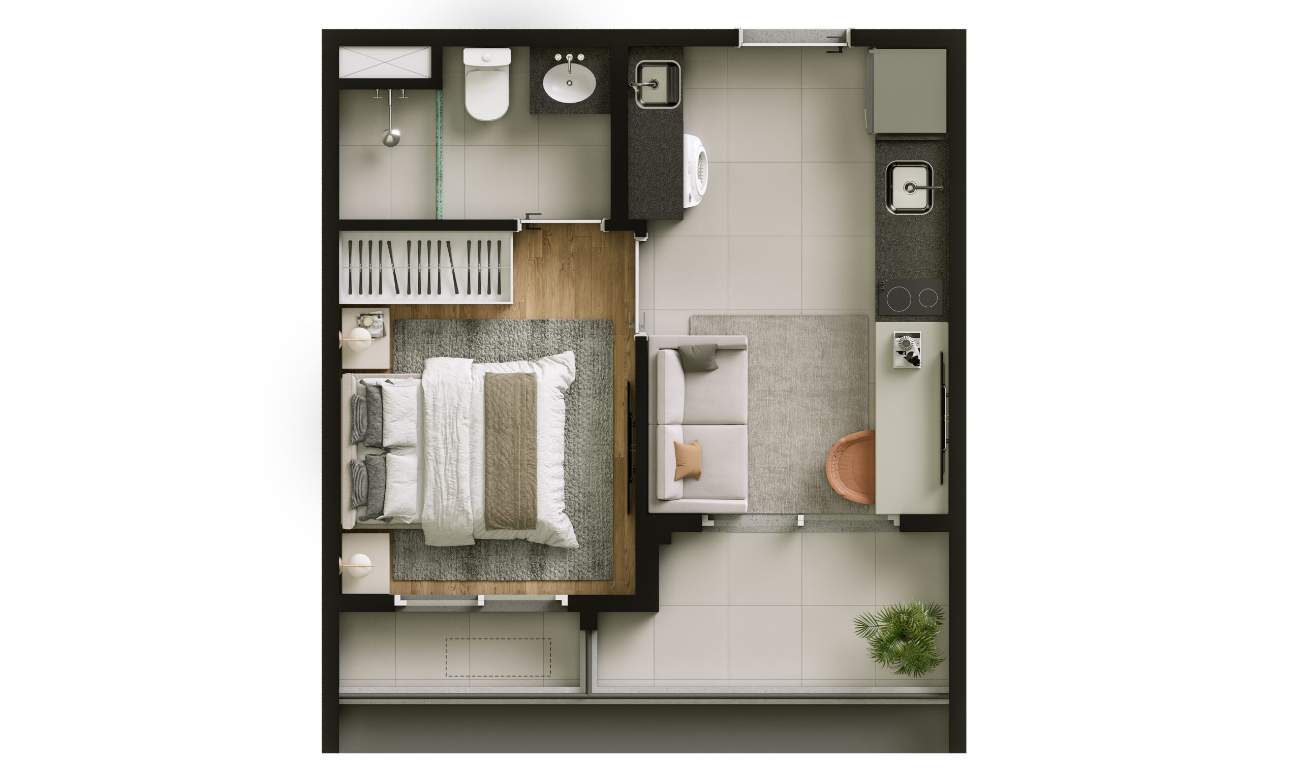 Apartamento à venda com 29m², 1 quarto sem vaga - 20